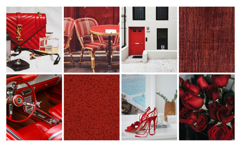 Red color inspiration collage